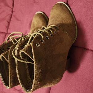 Brown Suede Ankle Boots